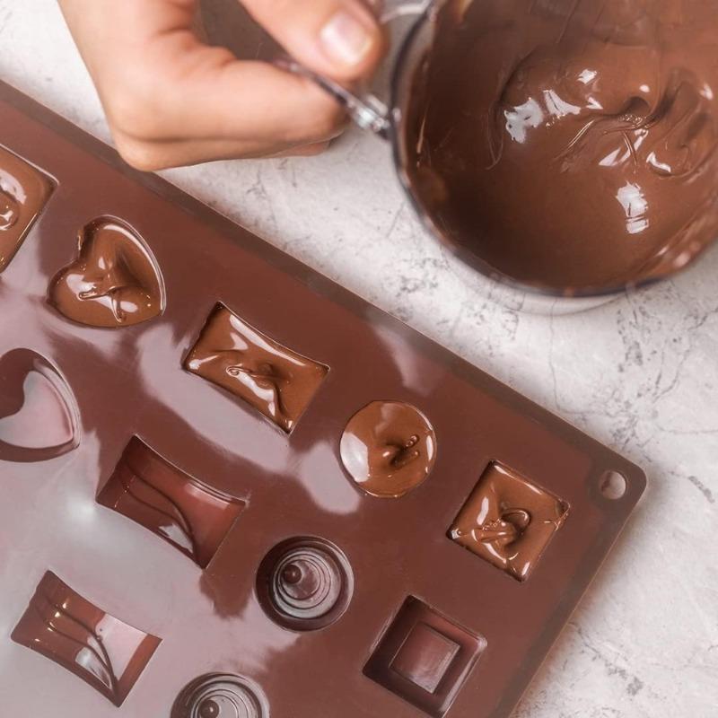 Silicone Chocolate Mold 3D Baking Candy Pastry DIY Tool Easy Release for Various Shapes Perfect for Birthday Cake Decorations