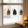 Holiday Countdown Calendar Christmas Medieval Knight Advent Calendar, with 24 Acrylic Decorations, Collectible Decor Day Xmas Box, Party Gift