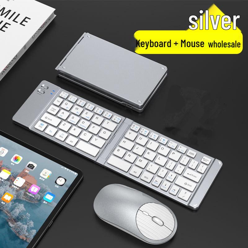 Portable Foldable Bluetooth Keyboard & Mouse Combo with Touchpad for Mobile Devices