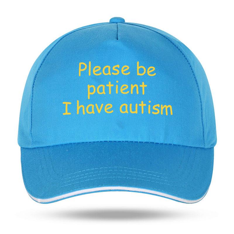 Please Be Patient I Have Autism Cap Baseball Cap Hat Outdoor Fish Women Printed Czapka Bonnet Spring Casual Unisexs cap