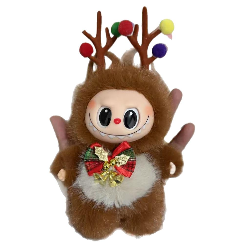 Christmas Elk Same Vinyl Face Keychain Pendant Christmas Plush Doll