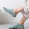 Men's Low-Cut Invisible Boat Socks - Japanese Style, Solid Color, Shallow Cotton, Short Printed Designs, Perfect for Spring & Summer