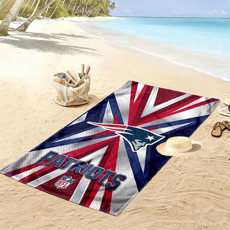 New England Patriots Print Beach Towel, Large Soft Quick Dry Towel for Beach Camping Swimming