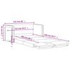 Floor Sofa with Sleeping Function Light Grey 122x204x55 Cm Velvet