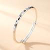 New Diamond Bracelet Female S999 Sterling Silver Korean Version Simple Fashion Glossy Bracelet Ladies Jewelry