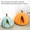 Pumpkin Cat Bed with Removable Washable Cushioned Pillow Winter Warm Small Medium Dog Cat Pet Cave House Indoor Kitten Puppy Sleeping Nest