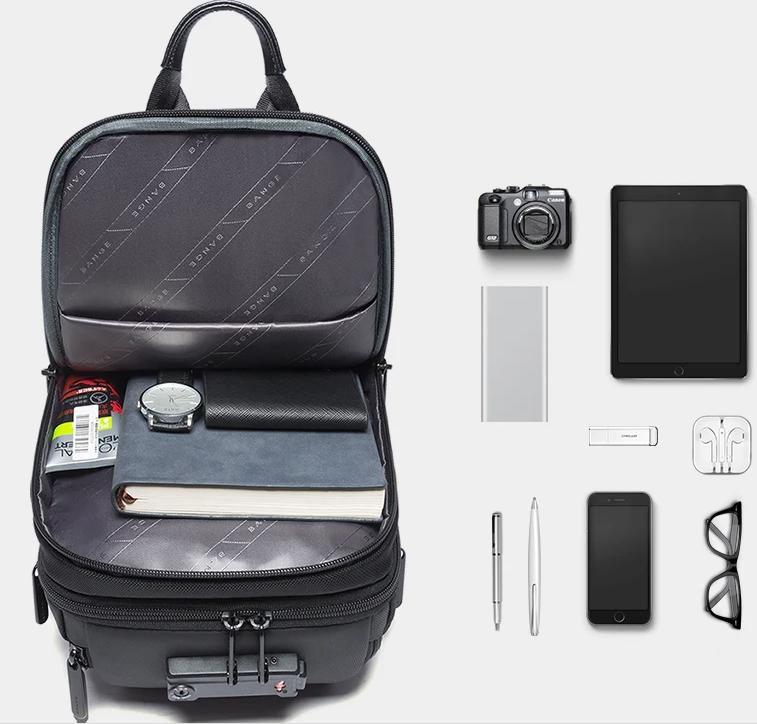BANGE Nová multifunkční crossbody taška proti krádeži 9,7palcový tablet Outdoorová cestovní náprsní taška Batohy