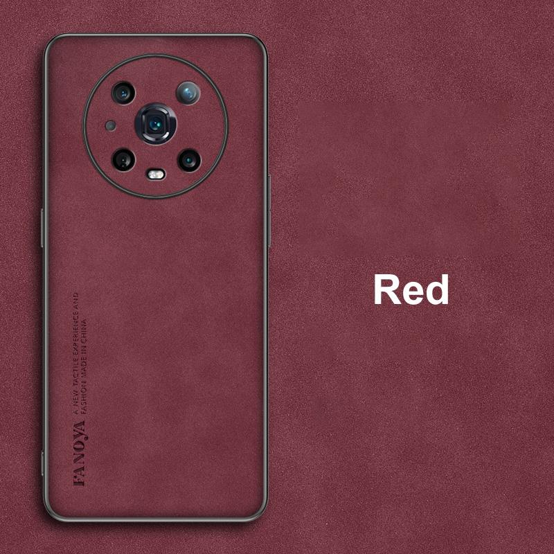 

Для Honor Magic 4 Pro 4Pro Чехол Роскошный Чехол для телефона из ПУ кожи Для Honor Magic4 Pro Задняя крышка Силиконовый Ударопрочный Полная защита Honor Magic 4 Pro красный