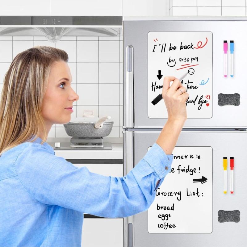 Magnetic Dry Erases Whiteboard Paper Easy To Write and Clean Magnetic Dry Erases Board for Refrigerator