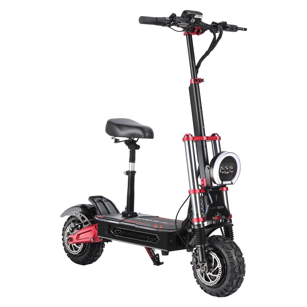Boyueda S5 Dual Motor E-Scooter, 6000W, 60V38Ah, 120km Range, 85km/h Speed, APP Control, NFC Unlock, 11" Off-Road Tires, Foldable E-Scooter