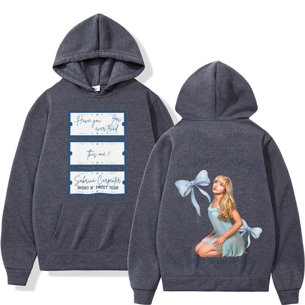 Sabrina Carpenter Short N Sweet Tour Hoodies Man Woman Harajuku Pullover Winter Long-sleeved Loose Casual Oversized Sweatshirt