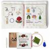 Beginner Embroidery Stitch Book with Fabric Pages, 30 Hand Embroidery Stitches for Adults, DIY Sewing Kit with Floral Motifs, Starter Practice Pattern