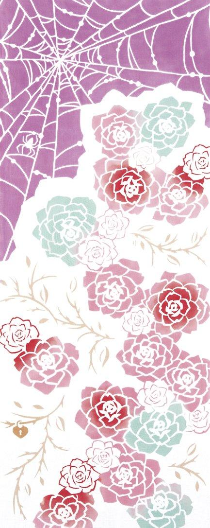 

Кенама Тэнугуи Ручная Чузен Роза 36 x 90 51693 Полотенце, Принт, Hitohira Roman Секретный сад , см, розовый