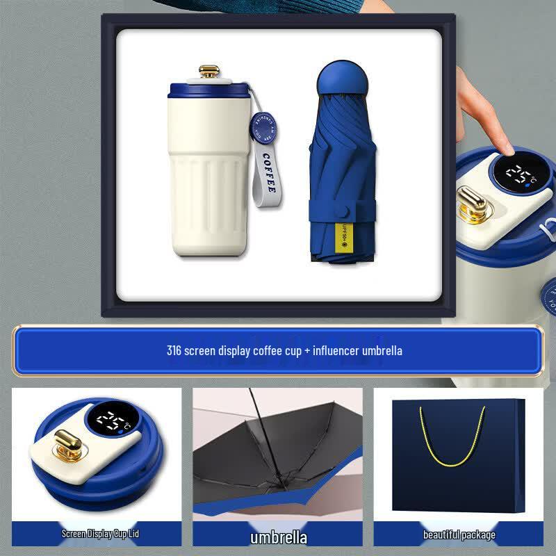 Business Coffee Cup Gift Set with Umbrella