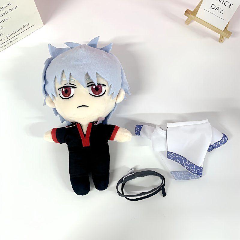 Anime Gintama Plüschtier 20cm Höhe Stofftier Weich Sakata Gintoki Plüschspielzeug Fans Geburtstag Weihnachten Geschenk