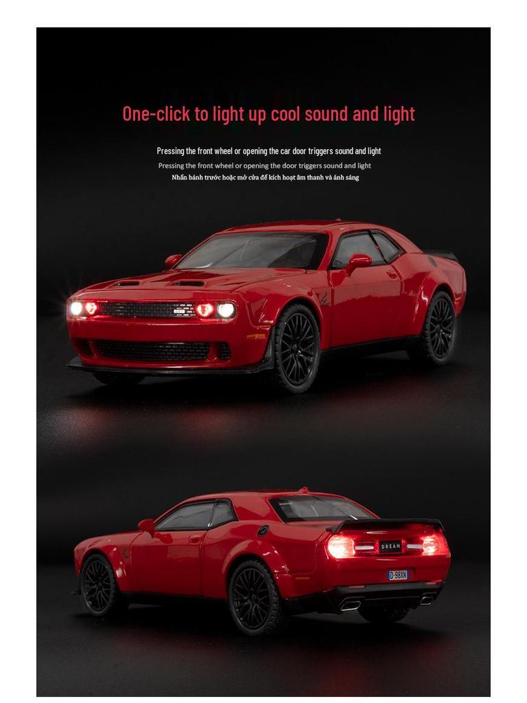 Muscle Car Hellcat Alloy Sports Car Model Collection – 1:32 Scale Ornamental Toy