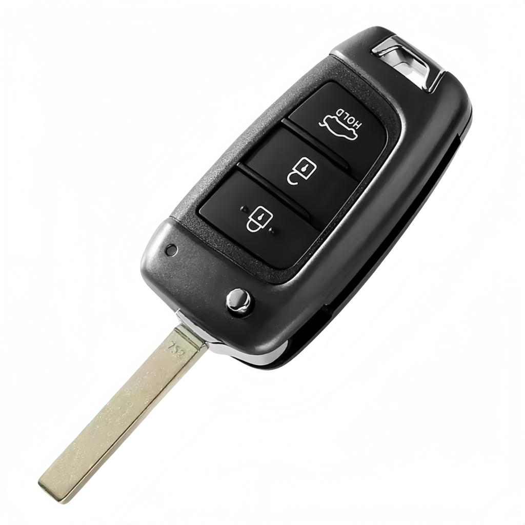 Xjmynb For Hyundai Accent Kona Tucson Elantra Accent Solaris Verna + Flip Smart Remote Key Shell Case Fob 2/3 Buttons