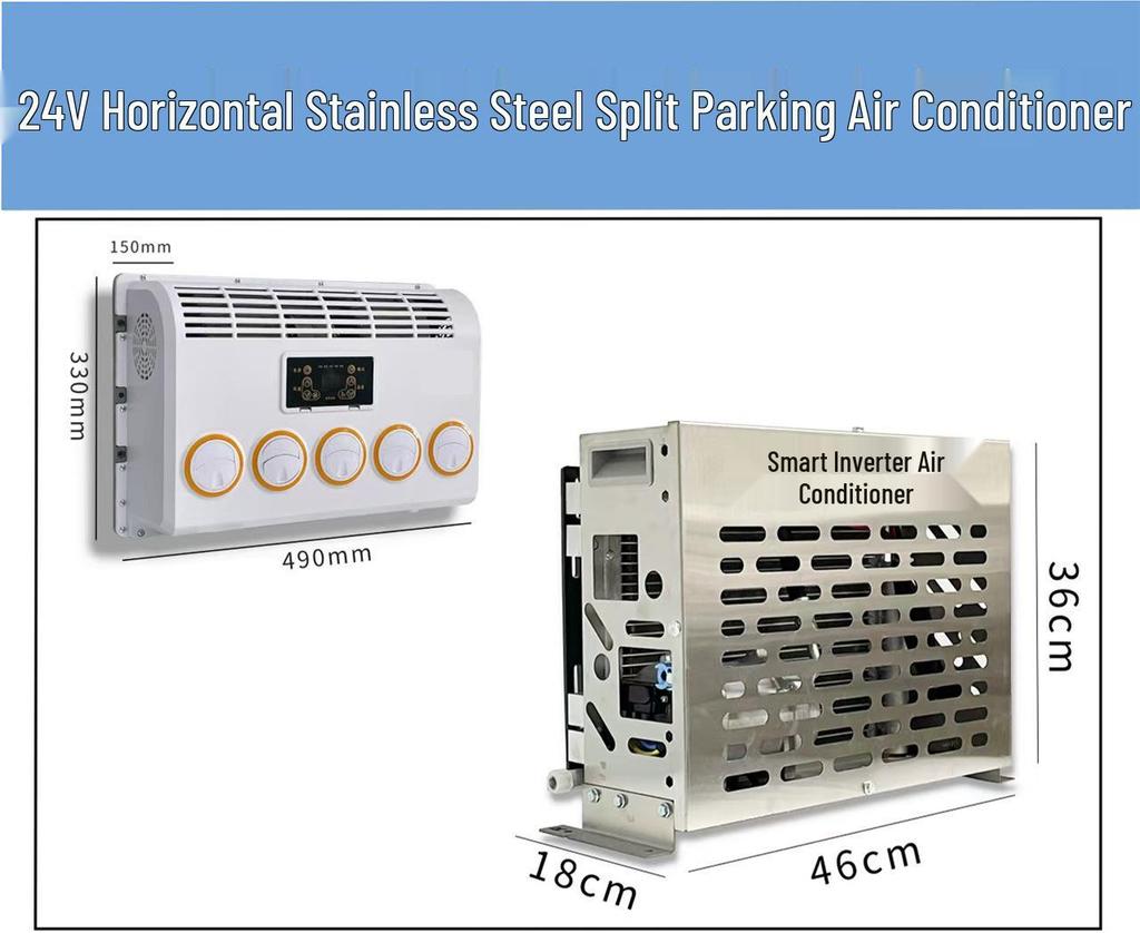 Smart 12V/24V Inverter Air Conditioner for Trucks, Light Trucks, Excavators, and Engineering Vehicles
