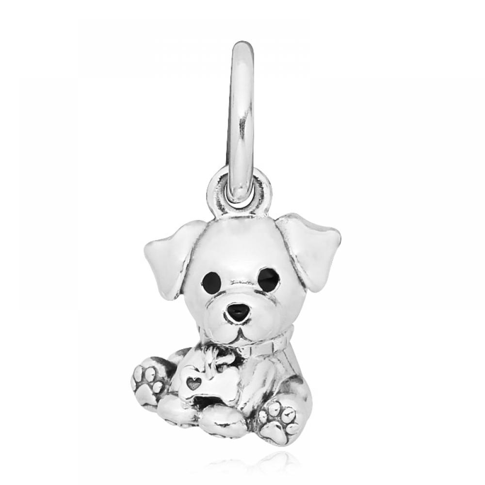 PAndora 798009en16 Labrador Puppy Dog Pendant And Dangle Silver Charm