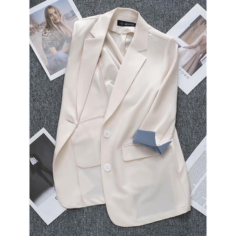 

Women s Summer Thin 3/4 Sleeve Chiffon Blazer 3XL