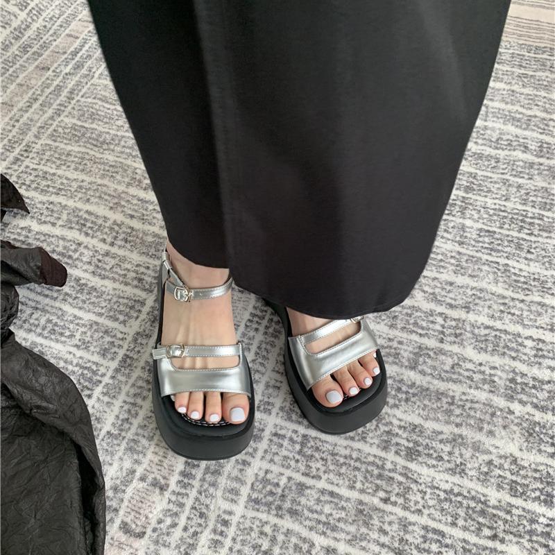 Summer Gladiator Platform Women Sandals Fashion Elegant Open Toe Shoes Ladies Outdoor Dress Platform Flats Sandalias