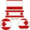 Happy Canada Day Table Runner Canadian National Day Maple Leaf Tablecloth Holiday Party Kitchen Dinning Home Decoration (13" X 36")