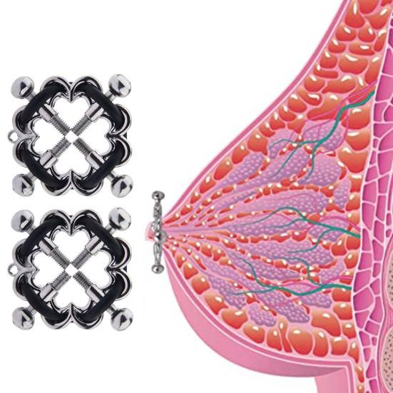 Women Alloy Adjustable Stimulator Chest Nipple Breast Clamp Clip Adult Sex Toy