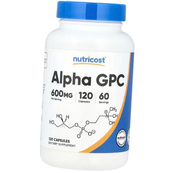 L-альфа-глицерилфосфорилхолин, Alpha GPC 600, Nutricost (72647050)