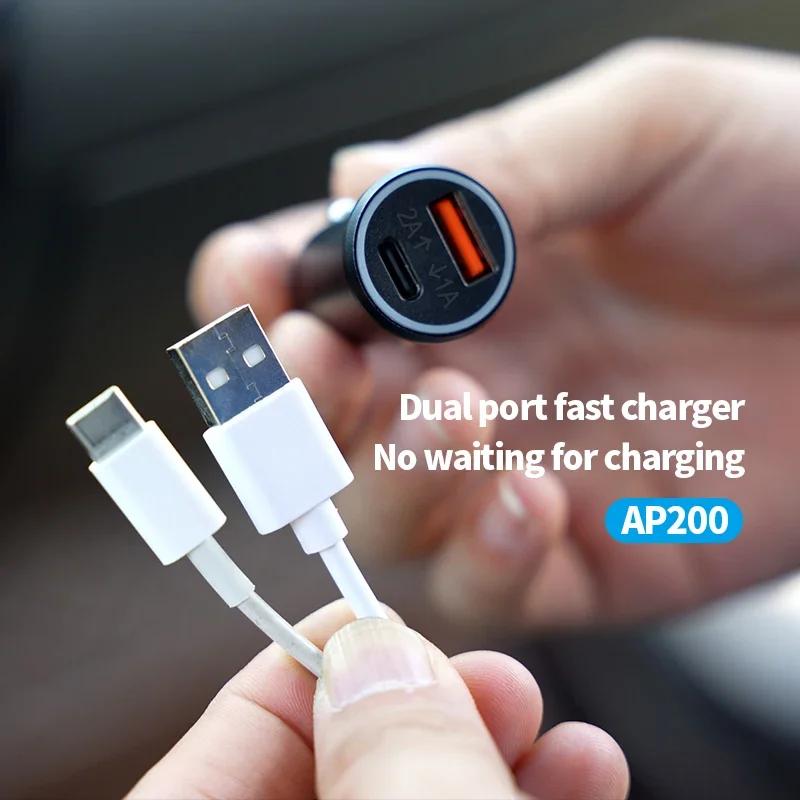 AP200 20W Universal Mini OBD GPS Locator Tracker Cigarette Lighter USB Type-C Adapter Hidden Find My Apple Official App