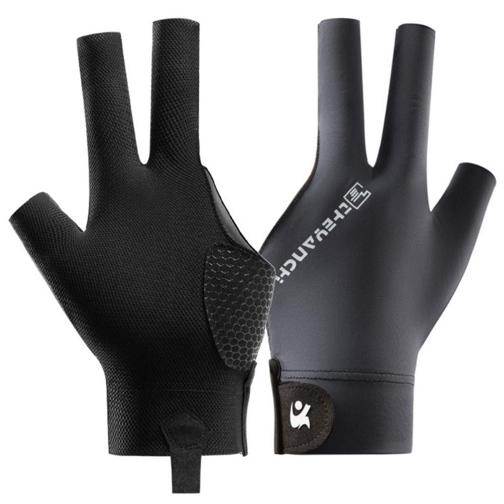 Three Finger Left Hand Billiards Gloves Unisex Billiard Training Gloves  Billiard Training