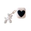 Solid Color Big Love Simple Bluetooth Headset Protective Case Airpods 1 Generation/2 Generation/3 Generation/Airpods Pro