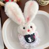 Cartoon Design Plush Rabbit Keychain Cute Long-eared Rabbit Pendant Stuffed Keyring  Couple Items