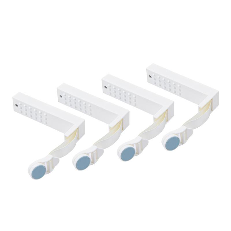 

652F 4 Pcs Sheet Fixing Strap Anti Slip Sheet Holder Clips Durable Plastic Quilt Cover Fixed Bedspread Clip Invisible Buckle синій