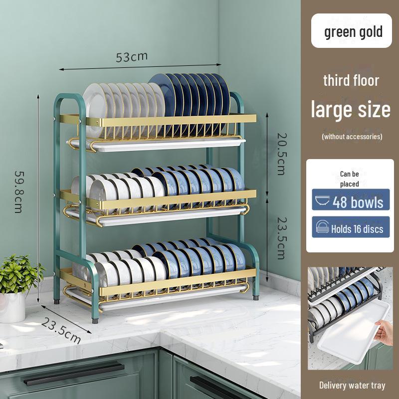 Multi-Function Kitchen Rack: Cross-Border Dish, Bowl, And Chopstick Storage