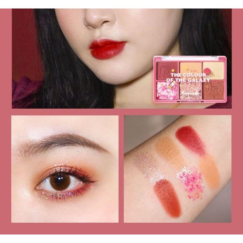 Colourgrid - The Stars 6-färgers ögonskuggspalett - 3 Typer