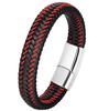 Vintage Handwoven Black Leather Bracelet with High Quality Metal Buckle Suitable for Men\'s Personalized Charm Wristband Jewelry