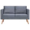 Sofa Set: 2 Seater and 3 Seater Fabric Dark Grey