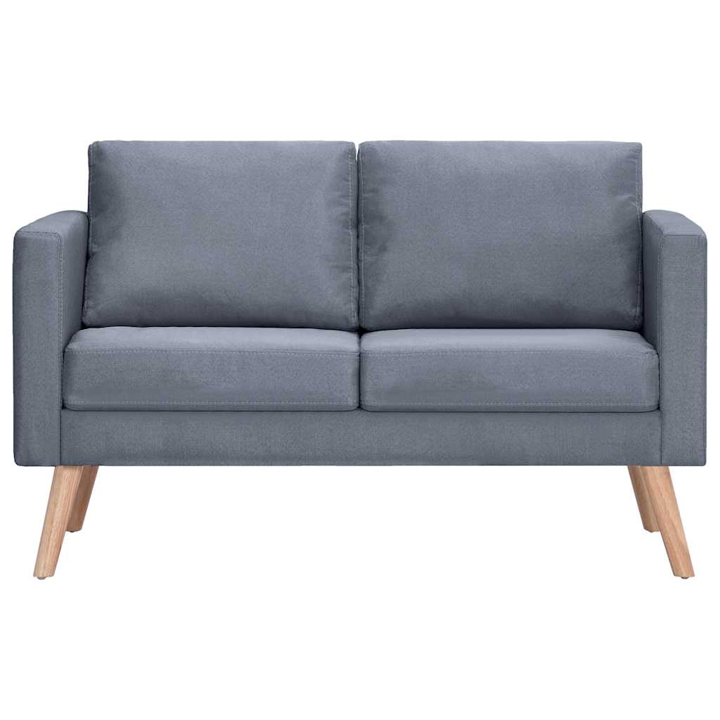 Sofa Set: 2 Seater and 3 Seater Fabric Dark Grey