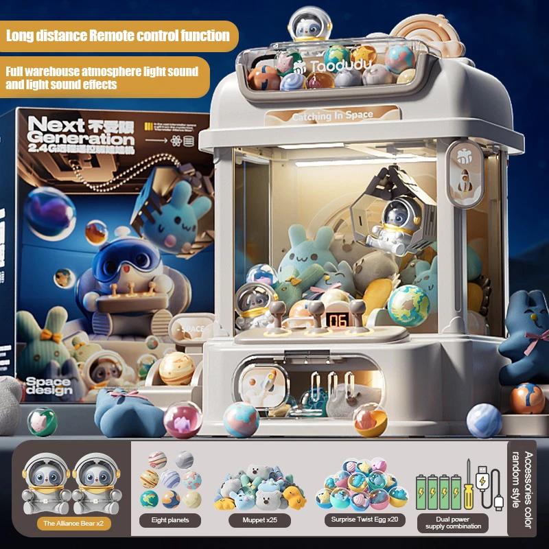 non-toxic Kids Claw Machine Mini Candy Vending Grabber Prize Dispenser Electronic Game for Party Birthdays with Lights Sound Toys for children