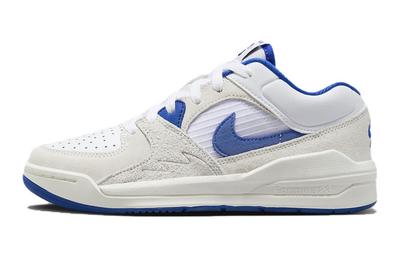 Stadium 90 Dämpfung, Abriebfeste Low-Top Kinder-Basketballschuhe Weiß Blau DX4399-104