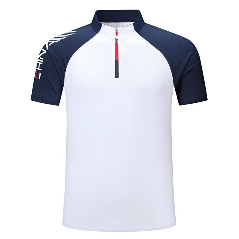 Quick-Dry Sports Short Sleeve Set: Casual Zipper for Table Tennis, Swimming, Martial Arts Coaching