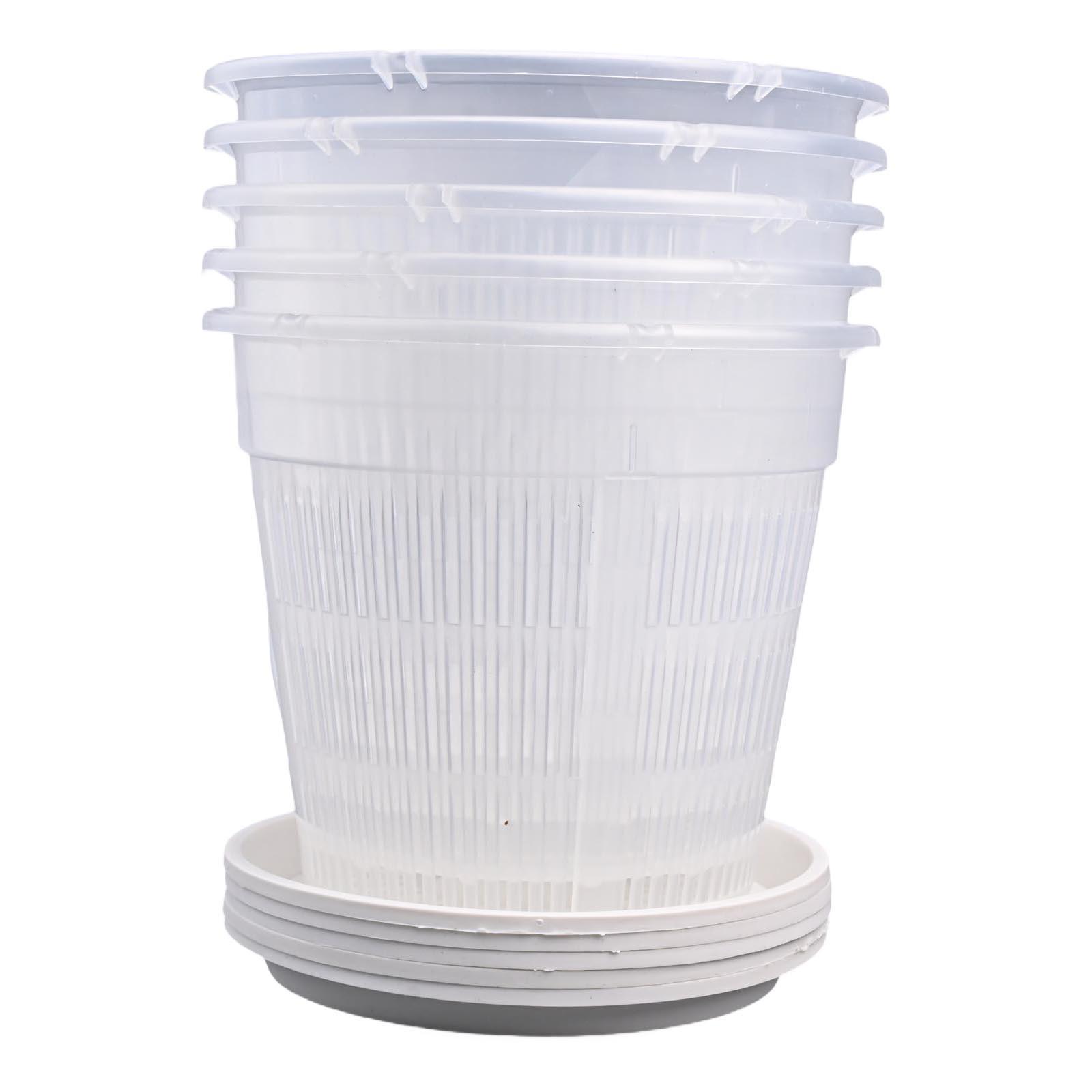 Pot With Saucers Plastic Saucers Repotting Pot Root Growth 16cm