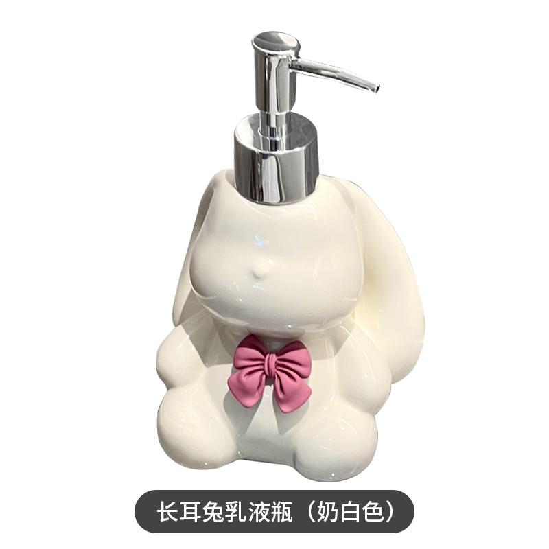 Ceramic Siamese Cat Wash Cute Cartoon Press Bottle Shower Gel Dispensing Bottle Bathroom Accessories soap dispender