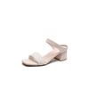 1356-23 Sandals Half Slippers Fashion High Heels Summer 2025 New Medium Heel Sandals