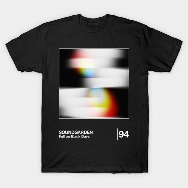 

Men Black Print T-shirt Soundgarden / Minimalist Style Graphic Design No-Cut Transfer Paper Print Cotton Tshirt M чорний