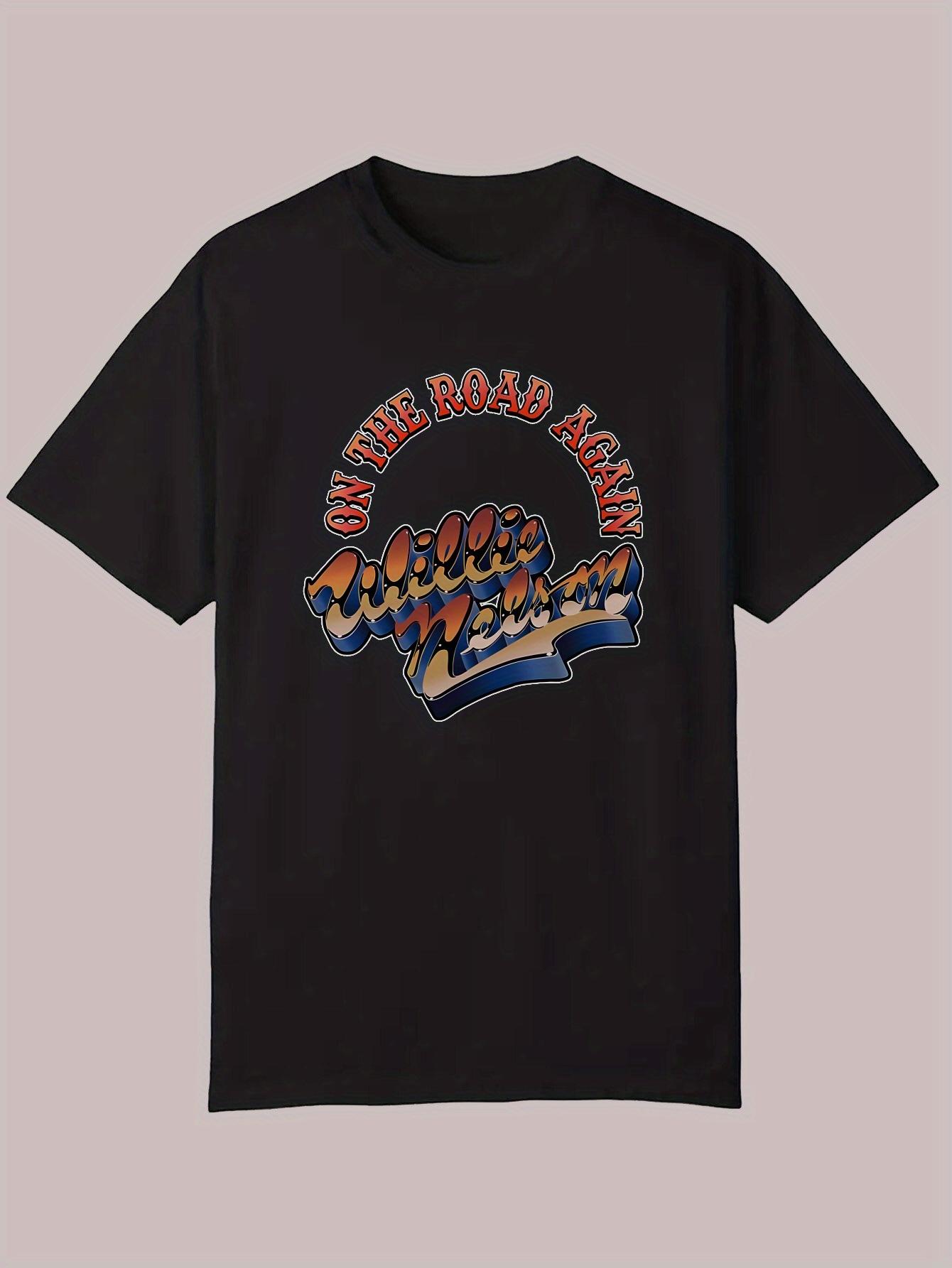 Casual Summer T-shirt - On the Road Again Graphic Tee L