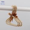 20cm Fashion Pearl Hanger with Bow - Pet, Dog, and Children's Plastic Hanger