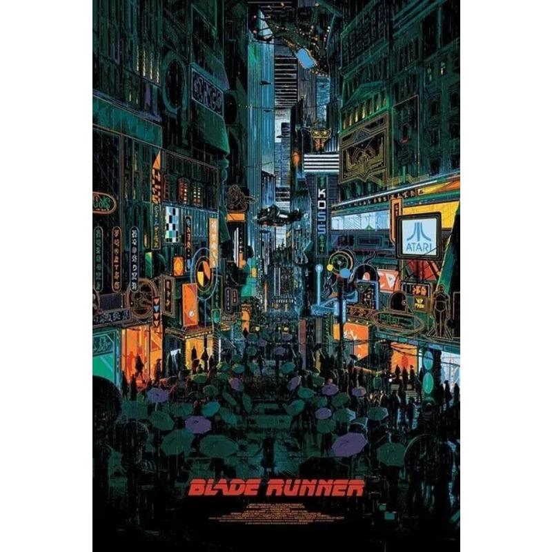 Filme Retrô Blade Runner(1982) Pôster de Filme Clássico de Ficção Científica Pintura em Tela Arte de Parede Fotos Vintage Decoração de Casa Clube Cinema Presente