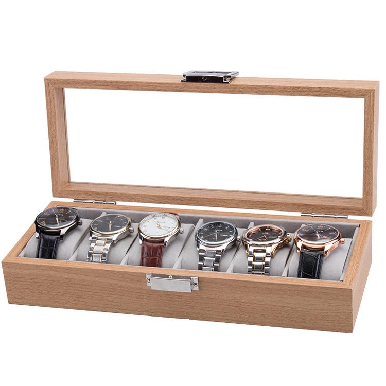 Cross-Border Bamboo Wood Watch and Jewelry Storage Box