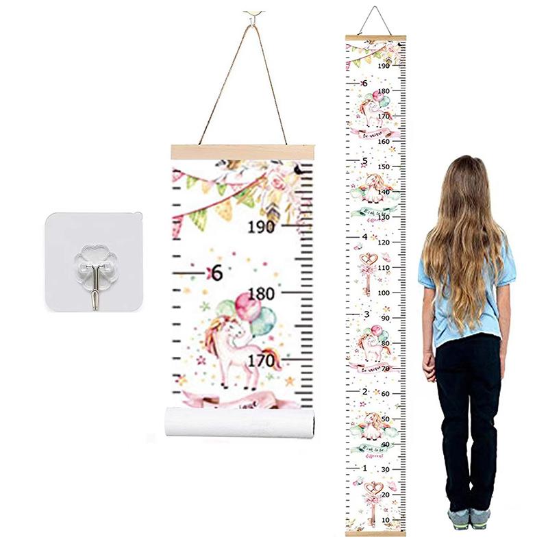 Wooden Wall Hanging Wall Sticker For Kids Room Decoration Height Measure Ruler Wallpaper Baby Growth Chart Decor On The Wall
